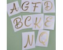Personalized Initial Alphabet Letter Sticker - Custom Monogram Name Decal - for Glass Wedding Gift Box Suitcase ,etc